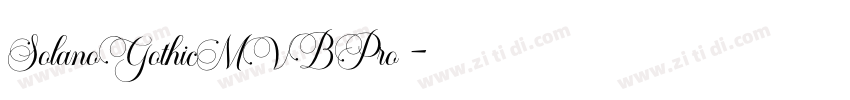 SolanoGothicMVBPro 字体转换
